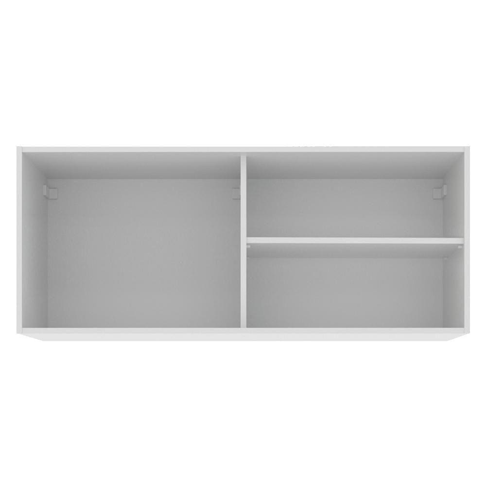 Armário Aéreo Acordes Glamy 100% MDF 2 Portas de Correr de Vidro Quadrato Branco Madesa