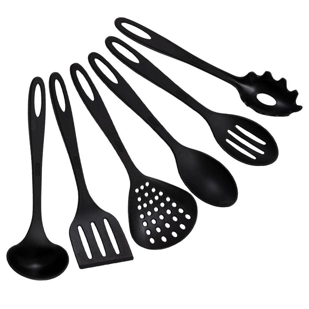 Kit Utensílios de Cozinha Colheres 6 Peças em Nylon