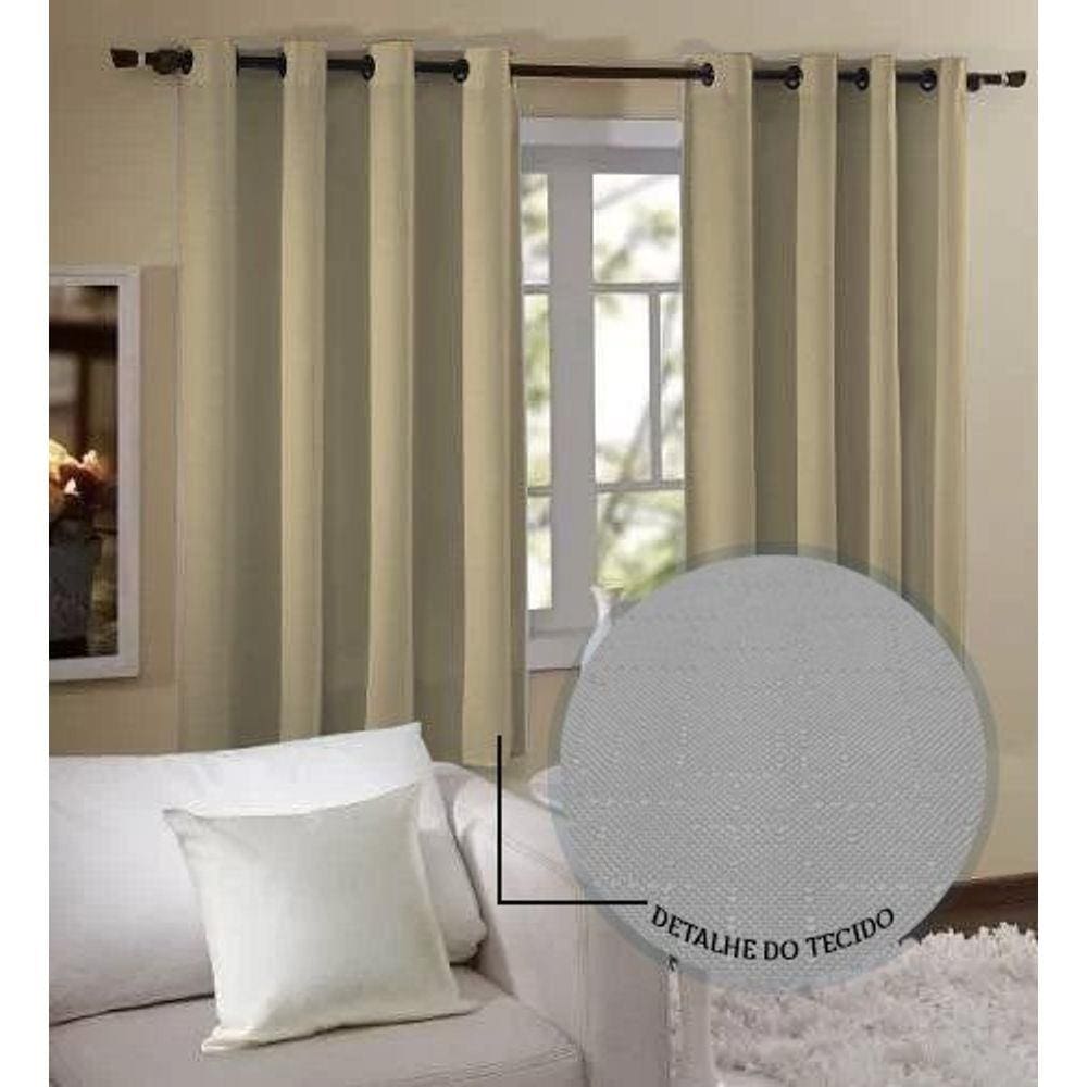 Cortina Para Janela Delicata 2,00 x 1,80 - Bege