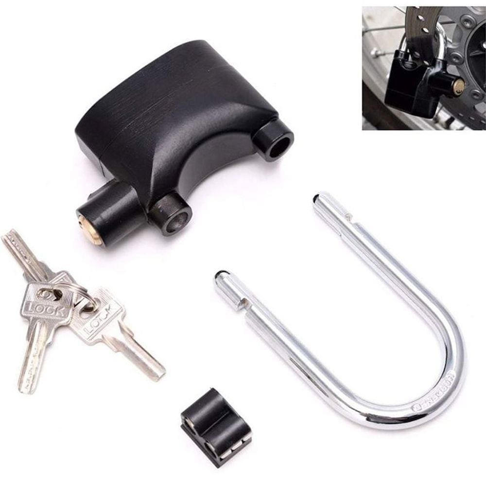 Cadeado com Alarme Sirene 110db Som Alto Grande Anti furto Segurança