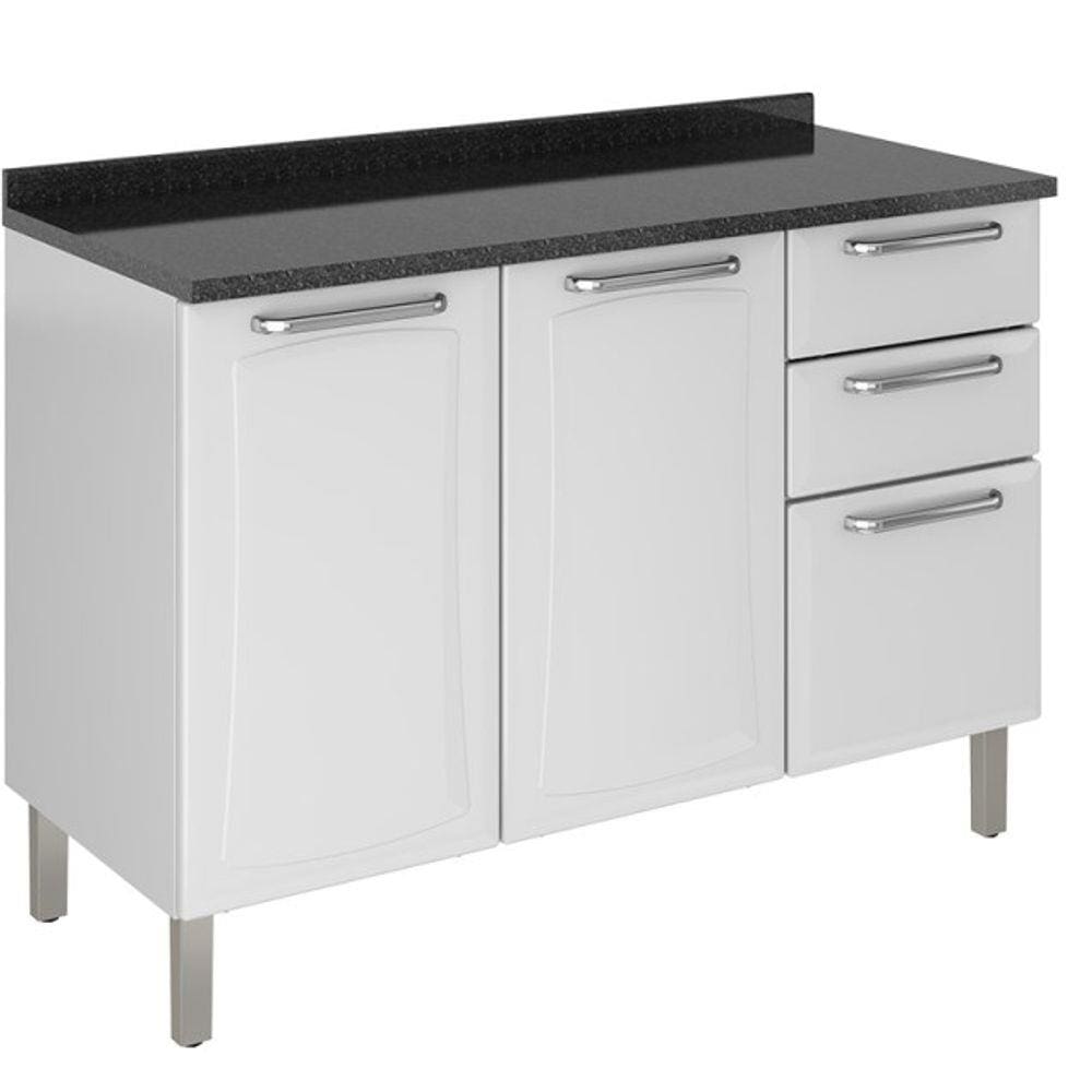 Gabinete de Cozinha Tarsila 3 Portas 2 Gavetas Branco - Itatiaia