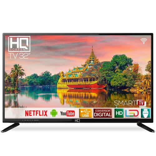 Menor preço em Smart TV LED 32" HQ HD HQSTV32NP  Netflix Youtube 2 HDMI 2 USB Wi-Fi