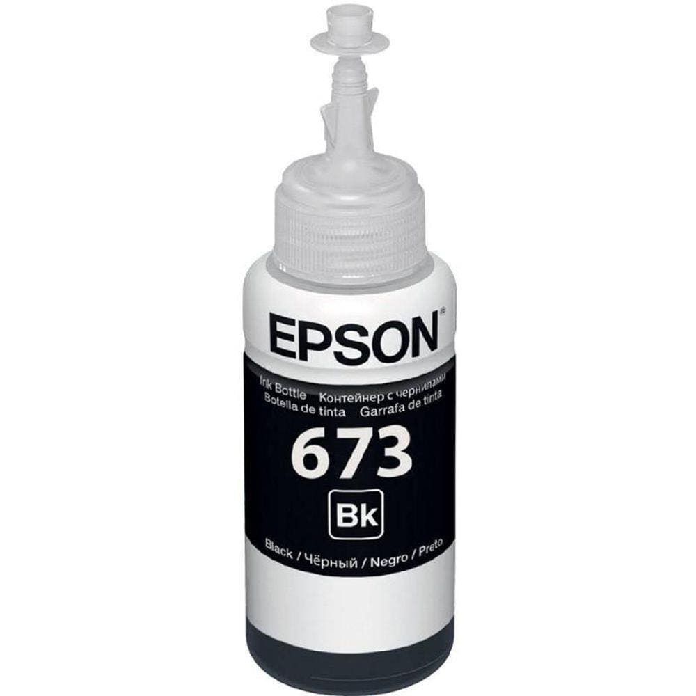 Refil de Tinta Epson T673120 Preto 70 ml L800 L805 L810 L850 L1800