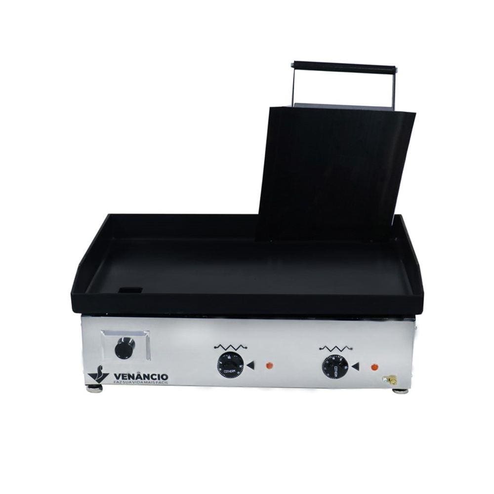 Chapa Bifeteira Elétrica Inox 65 cm C/ Prensa CE65P - 220v - Venâncio