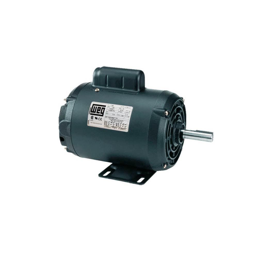 Motor Elétrico WEG IP21 - Nema 56 - 3 CV 2 Polos 110/220V Monofásico com Eixo Chavetado