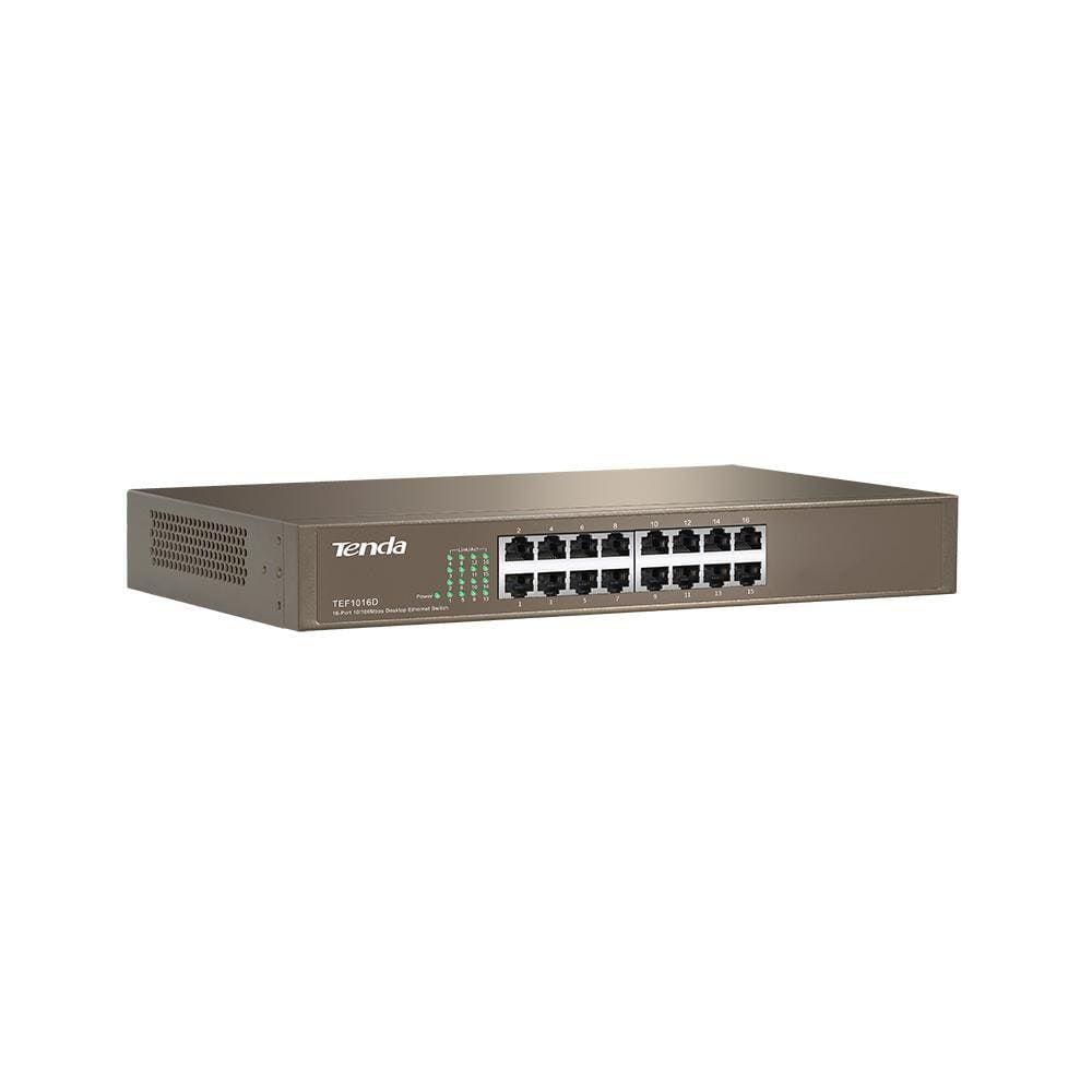 Switch 16 Portas Tef1016D Ethernet 10/100Mbps para Rack Tenda