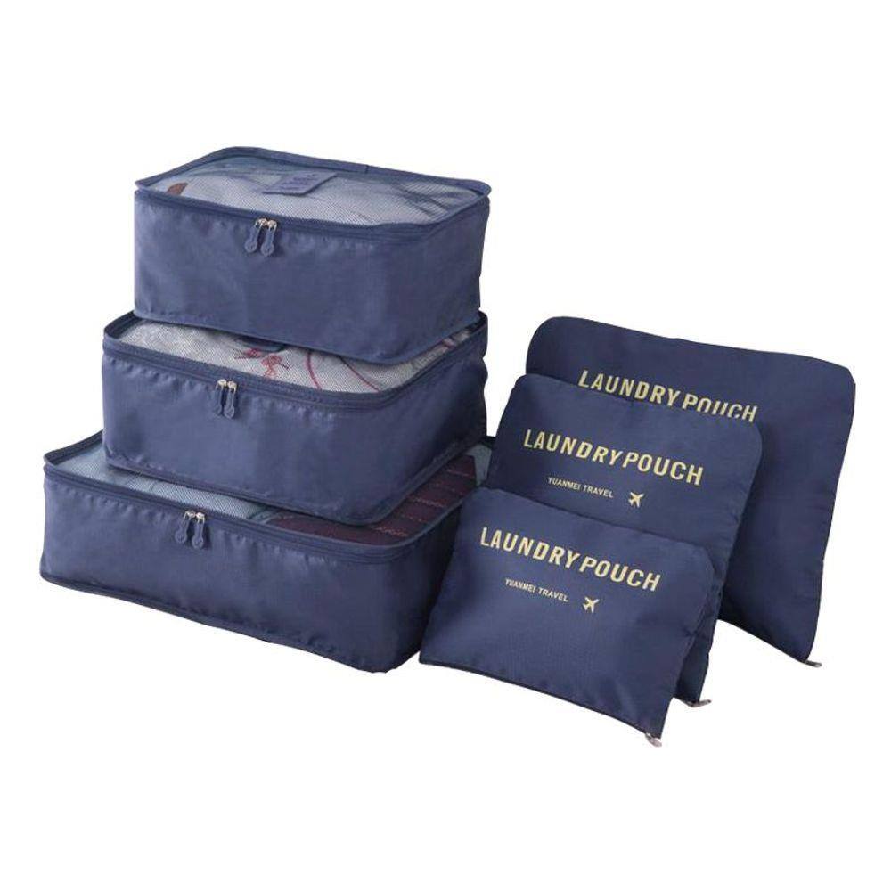 Kit - 6 Sacos Bolsas Organizador Mala Roupas Bagagem Viagem