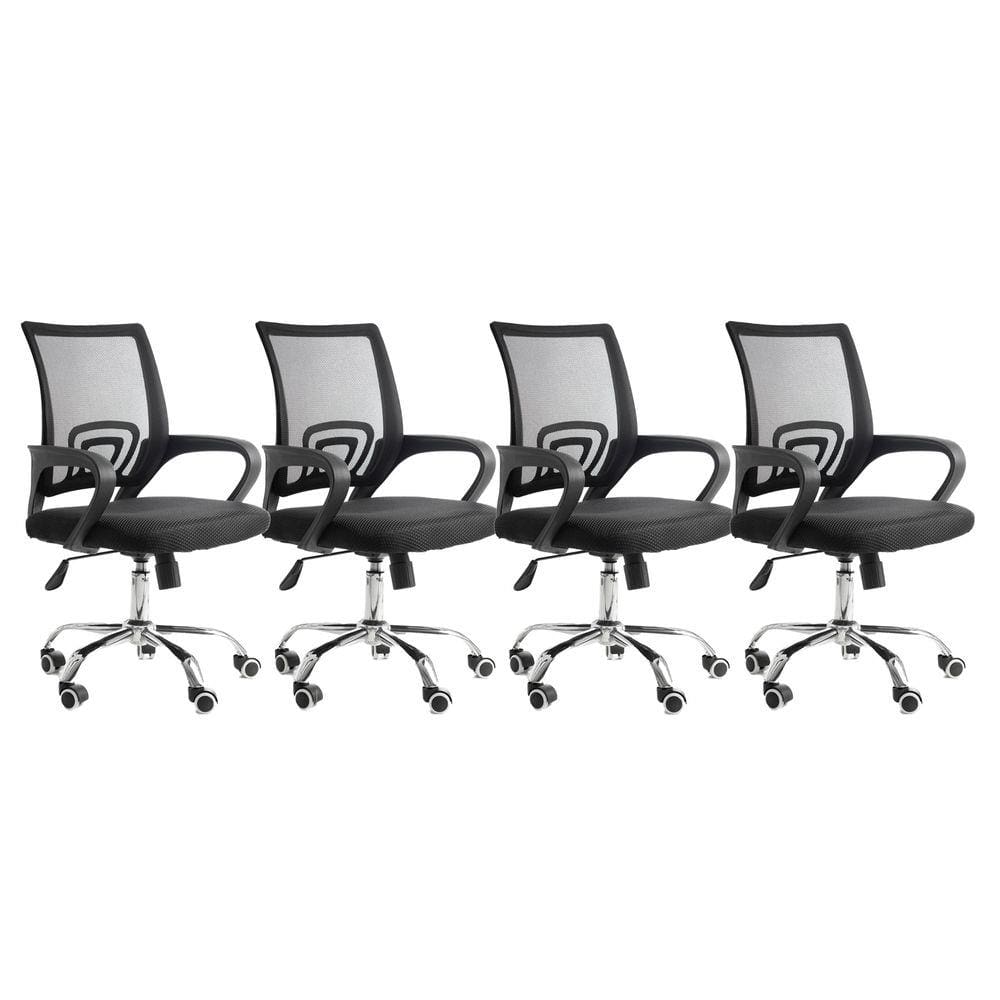 Conjunto 4 cadeiras de escritório Diretor Reclinável Clint - Travel Max