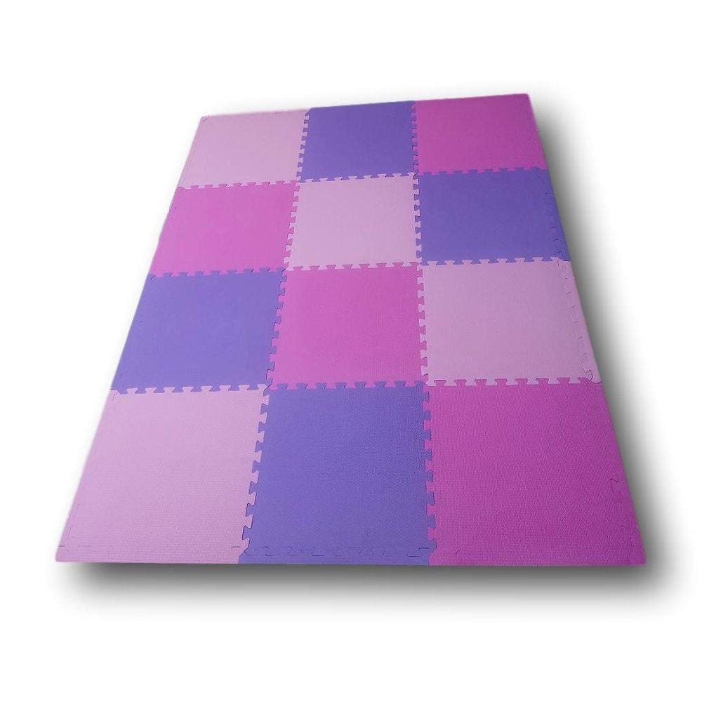 Kit - 24 Tatames Tapetes Eva Infantil Para Meninas 50x50cm Com 1cm De Espessura