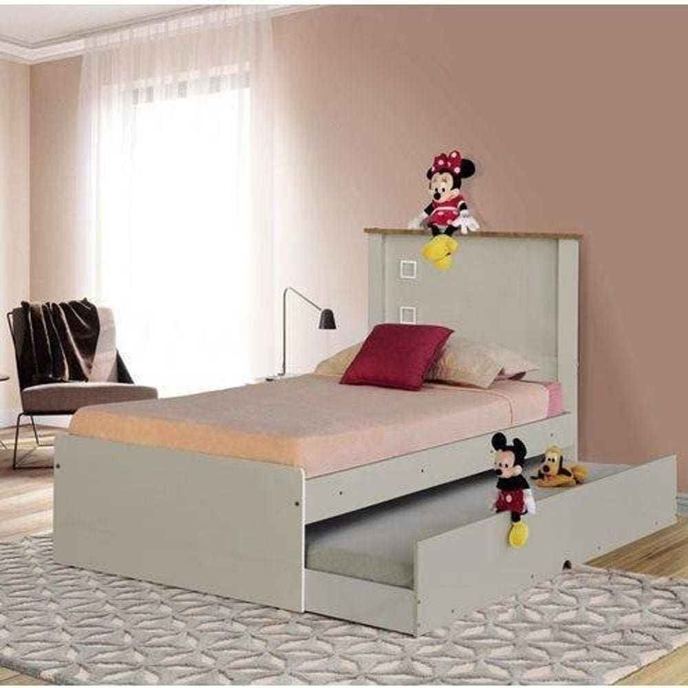 Cama Bibox Solteiro Barcelona Madeira Sem Colchao