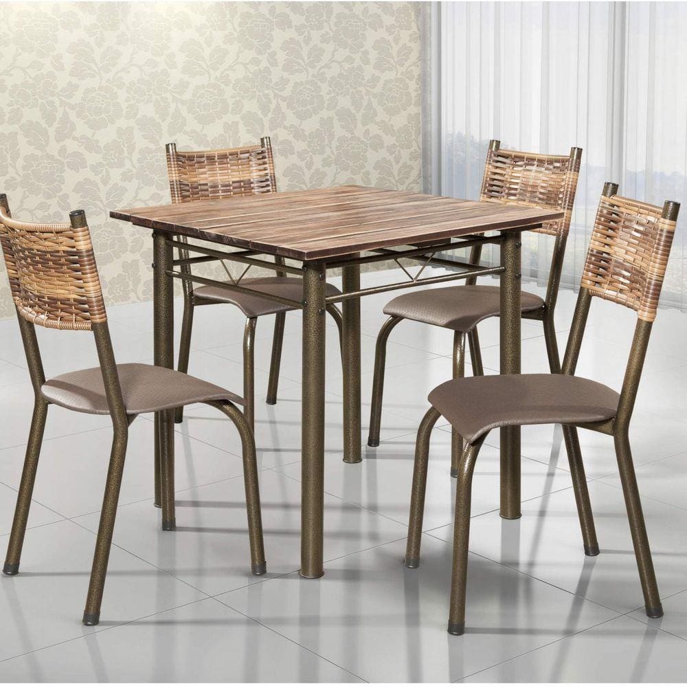 value=Conjunto Mesa 70x70 e Cadeiras - Cod: 1857