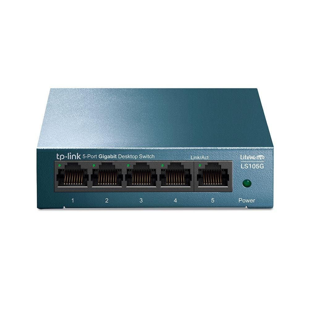 Switch 5 Portas TP Link LiteWave Case Metal Gigabit 10/100/1000Mbps - LS105G