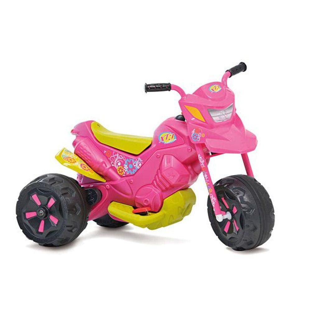 Moto Eletrica XT3 6V Duas Marchas Fashion Rosa Bandeirante 2701