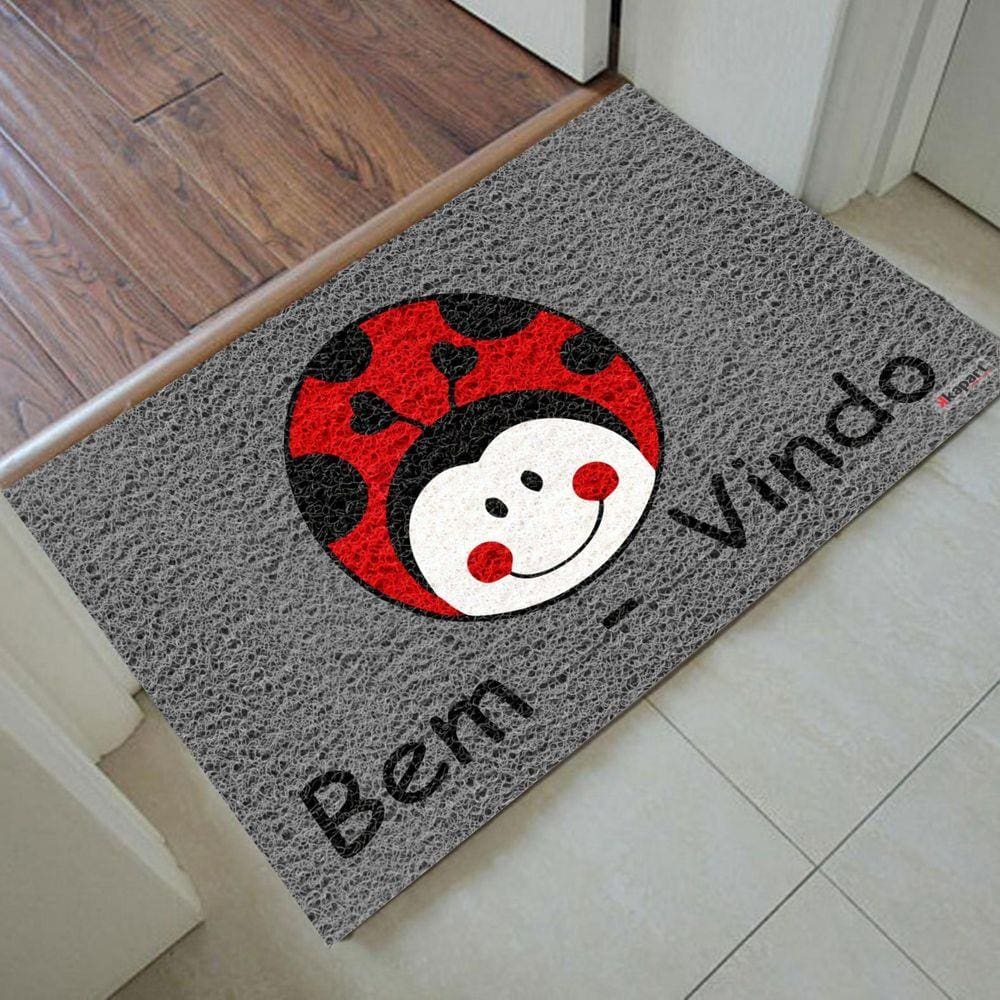 Tapete Capacho Personalizado - Joaninha Bem-Vindo 60x40