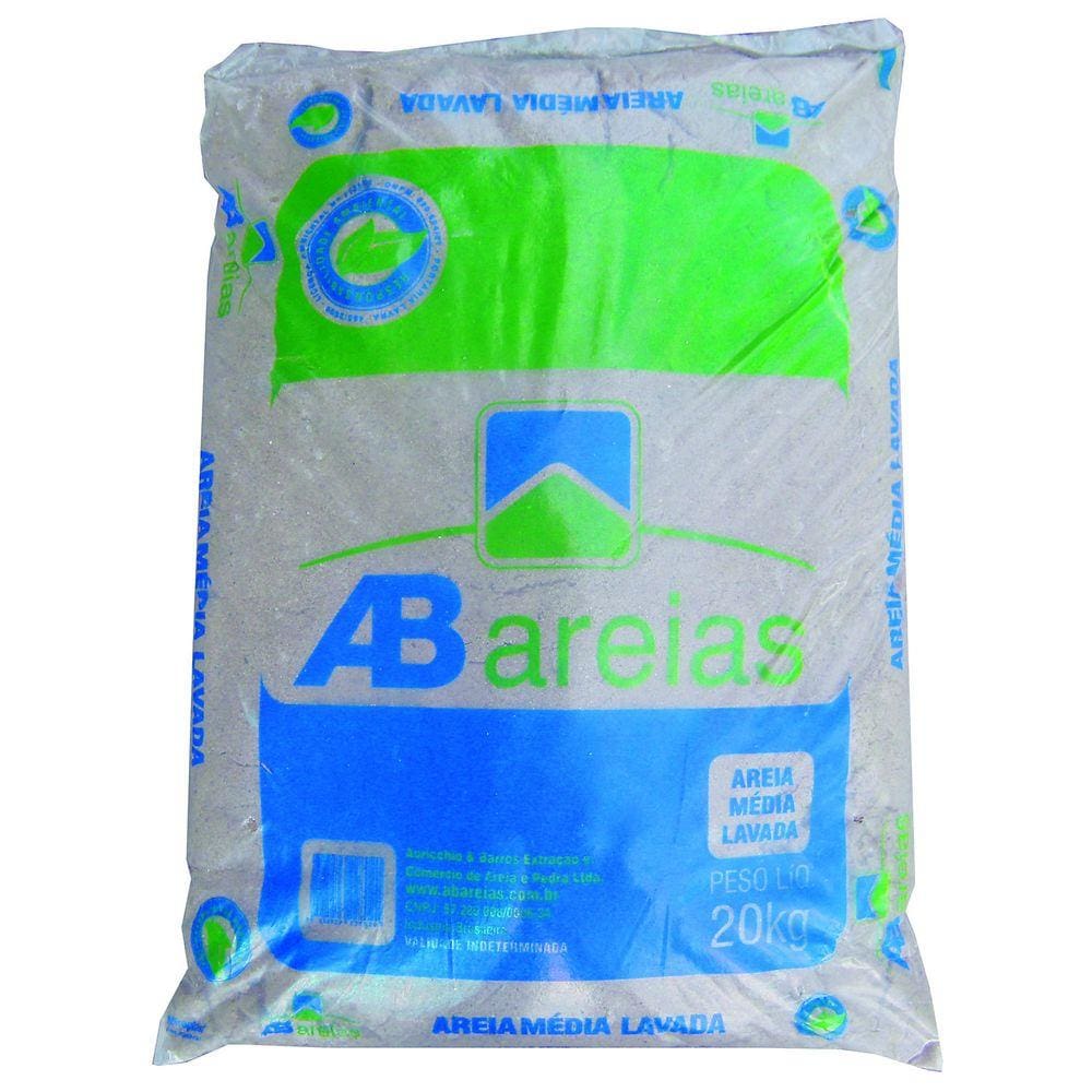 Areia Lavada Saco 20Kg AB Areias