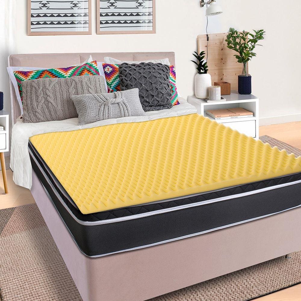 Pillow Top Queen Massageador Casca de Ovo Espuma D23