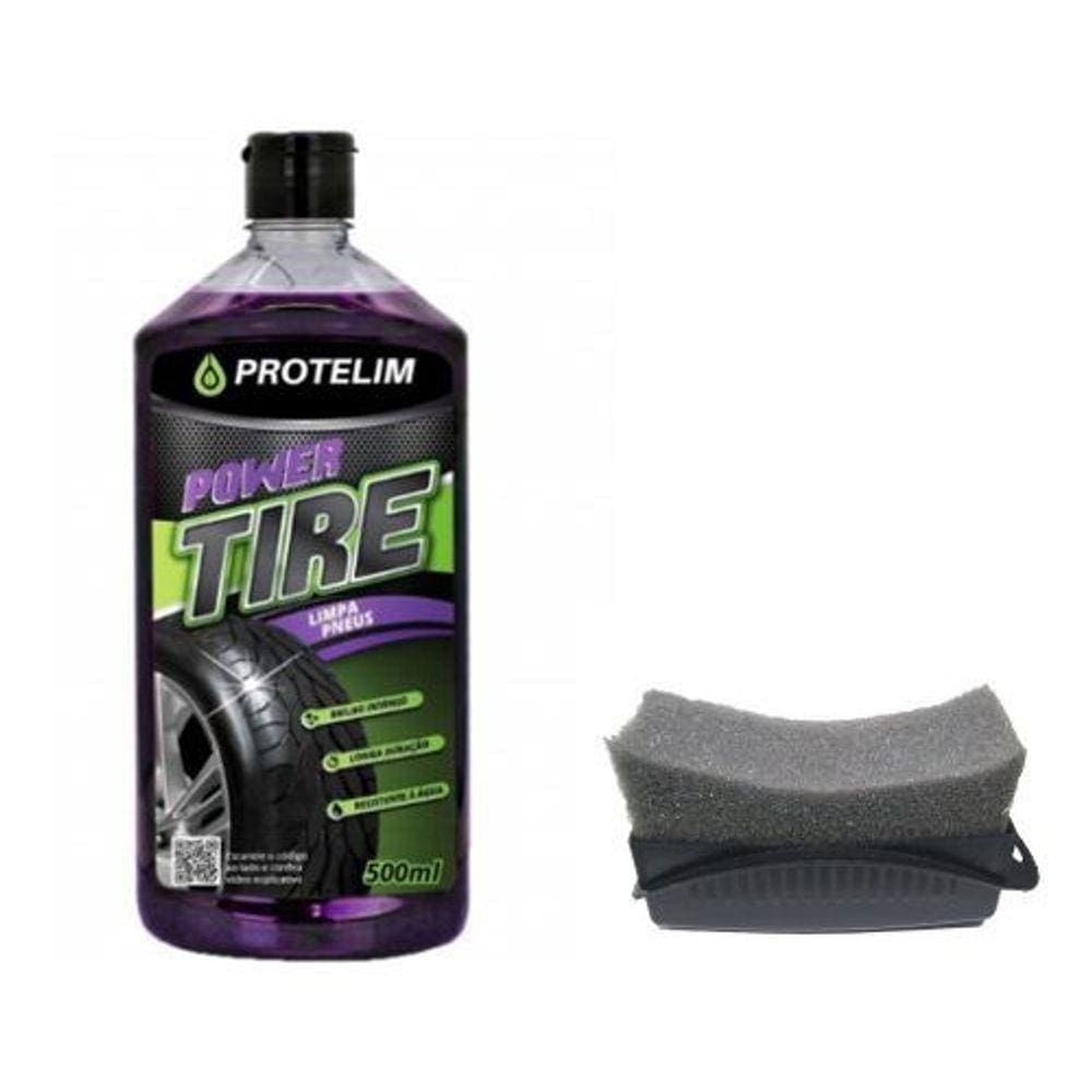 Limpa Pneu Pretinho 500ml Protelim + Aplicador De Pretinho
