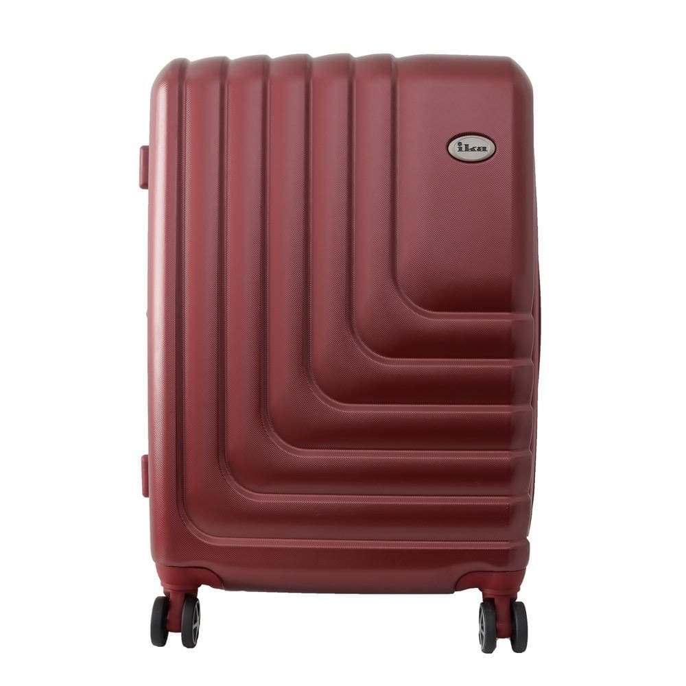 Mala de Viagem Grande Expansível em ABS IKA Flex, Cadeado TSA Embutido, Rodas Duplas 360º Vermelha