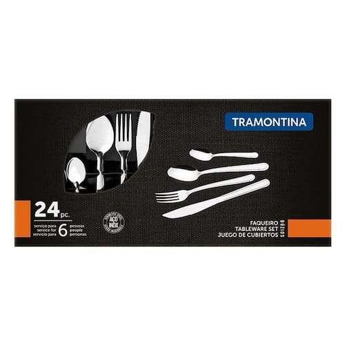 imagem-Jogo de Talheres 24 Peças Tramontina Búzios 23799071 - Prata