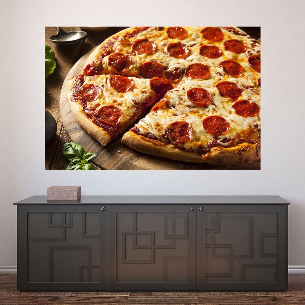 Painel Adesivo de Parede - Pizza - Pizzaria - 1234pnm