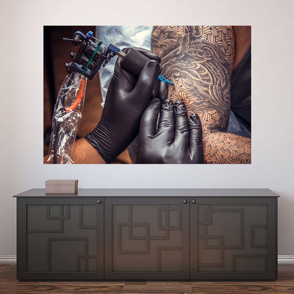 Painel Adesivo de Parede - Tatuagem - 1194pnm