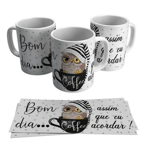 Caneca De Café Corujinha Bom Dia | Extra Caneca De Café Corujinha Bom Dia | Extra