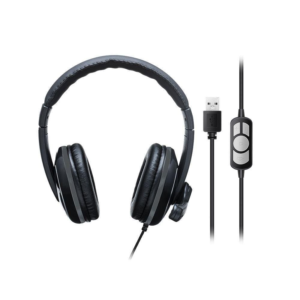 Headset Pro USB Preto e Cinza Multilaser