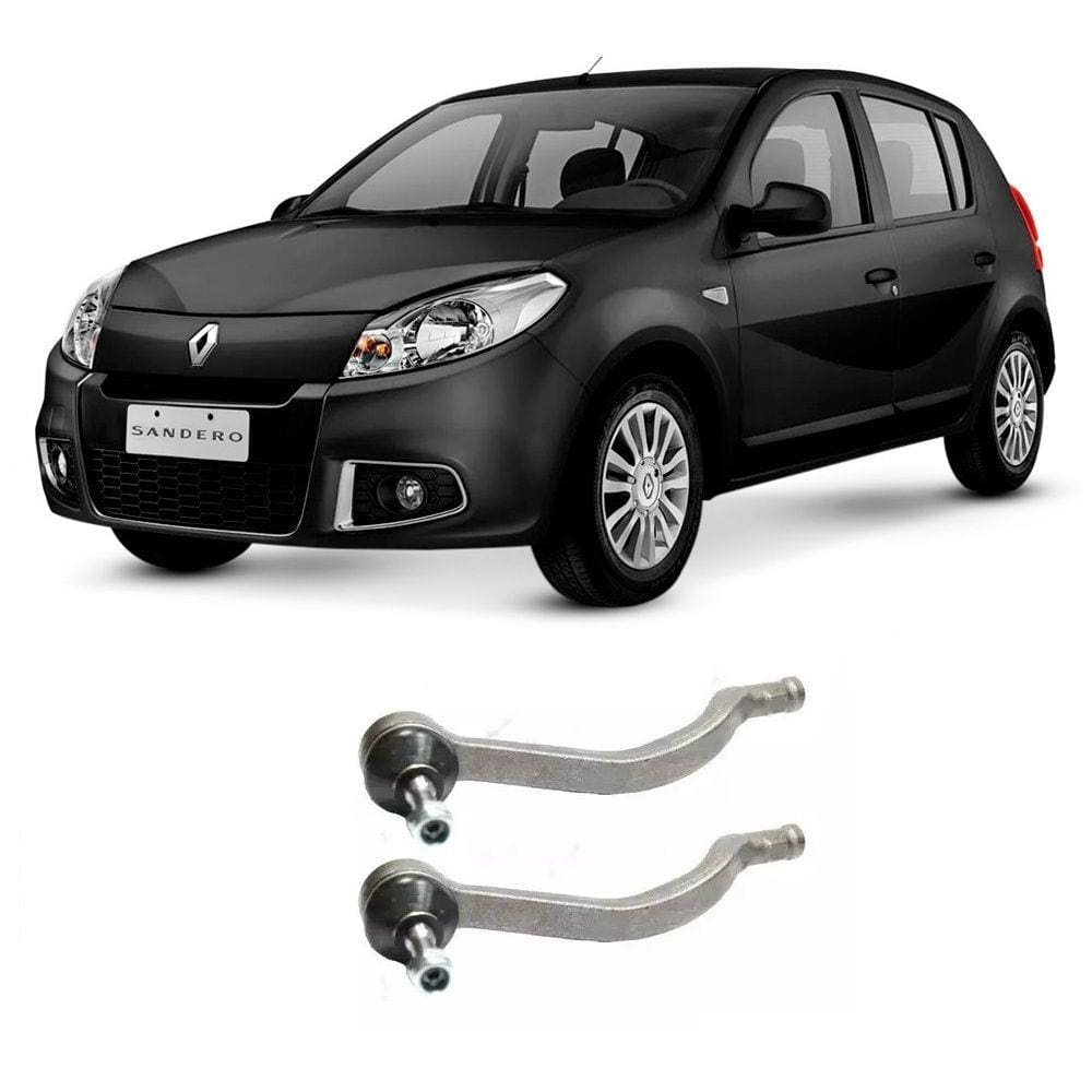 Terminal de Direção Renault Sandero Dianteiro 2008 Até 2012 Flex Automotive - O Par