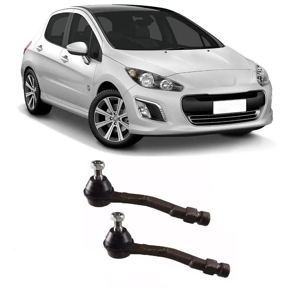 Terminal de Direção Peugeot 308 Dianteiro 2012 Até 2014 Flex Automotive - O Par