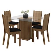 Conjunto Sala de Jantar Maya Mesa 4 Cadeiras Madesa