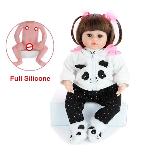 Bebe Reborn Menino 48cm Silicone e Tecido Realista Baby Fashion