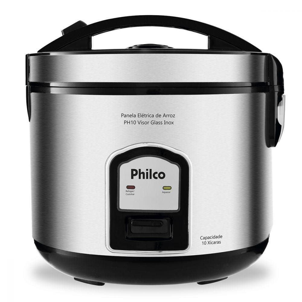 Panela Elétrica de Arroz Visor Glass Inox Philco 127V