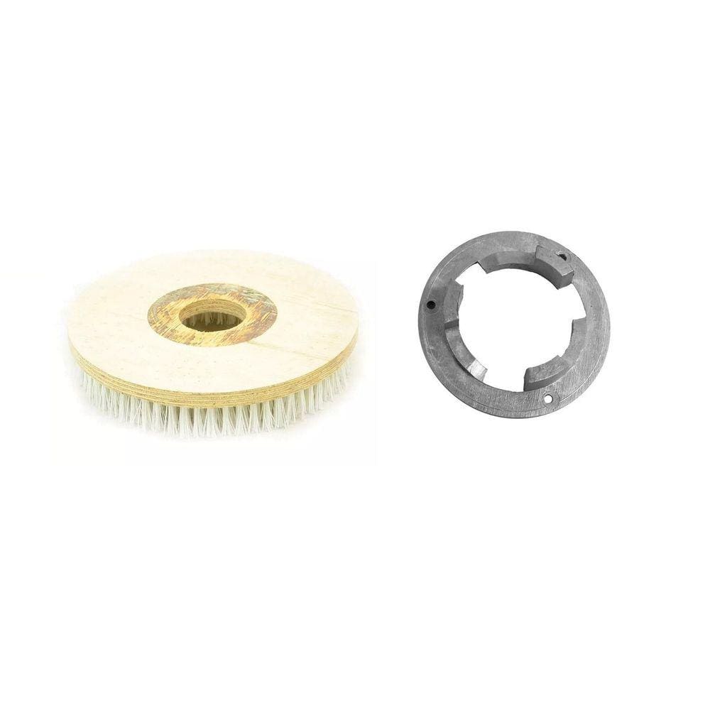 Escova Em PELO 350 mm COM Flange Para Enceradeira BRALIMPIA