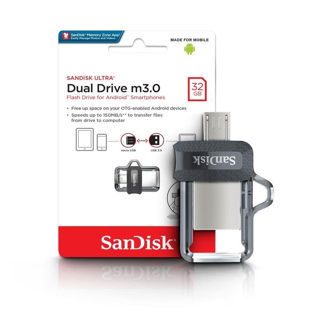 Pen Drive 32gb Dual Drive Usb e Micro-Usb Sandisk