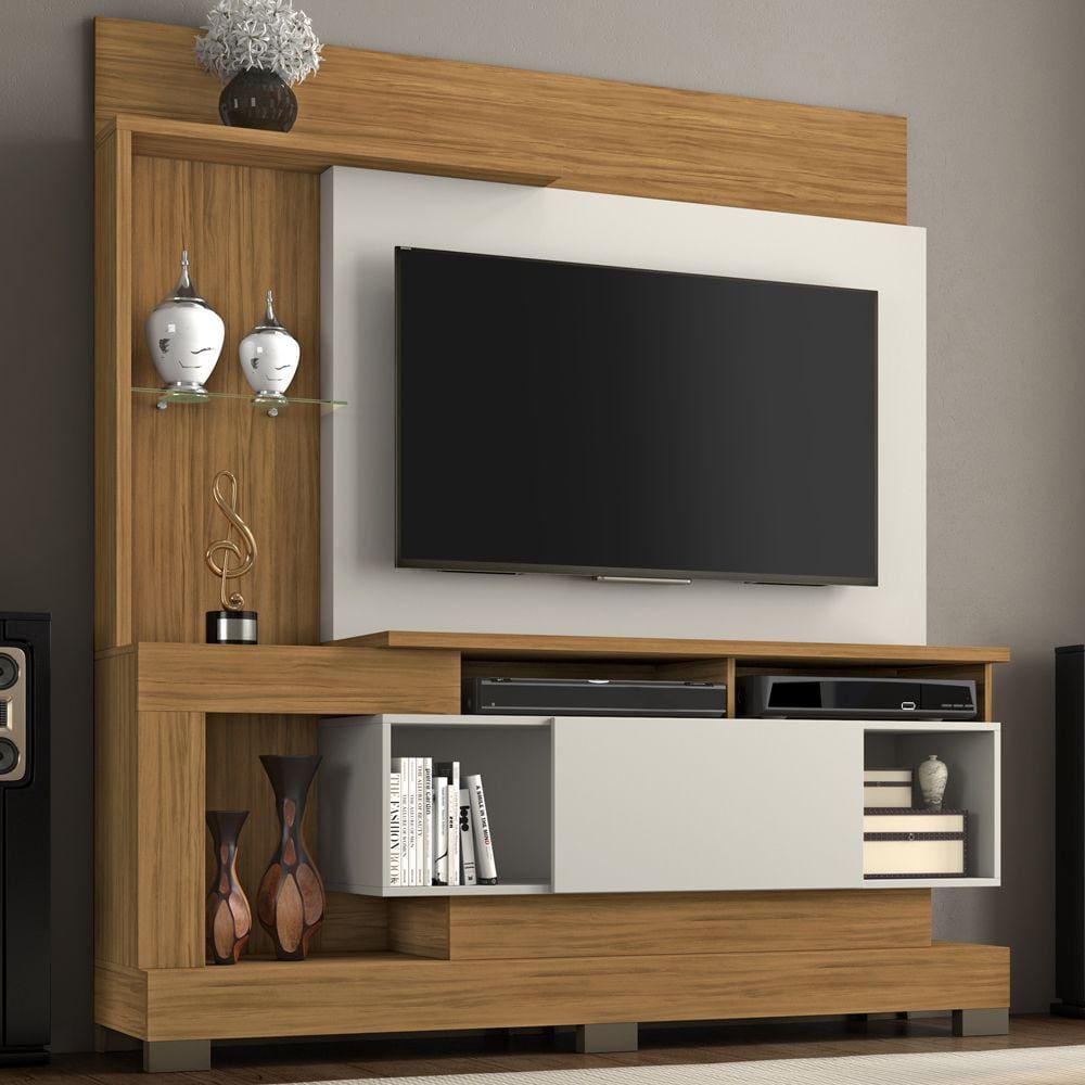Estante Para Tv Até 50 Polegadas 1 Porta Nt 1060 Freijó/off White - Notável