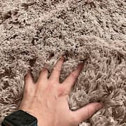 Tapete para Sala e Quarto Felpudo Cronos Casa Dona 200x240cm Bege