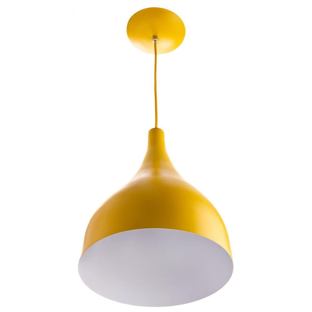 Lustre Pd Gota Media Alumínio 30cm Soquete E-27