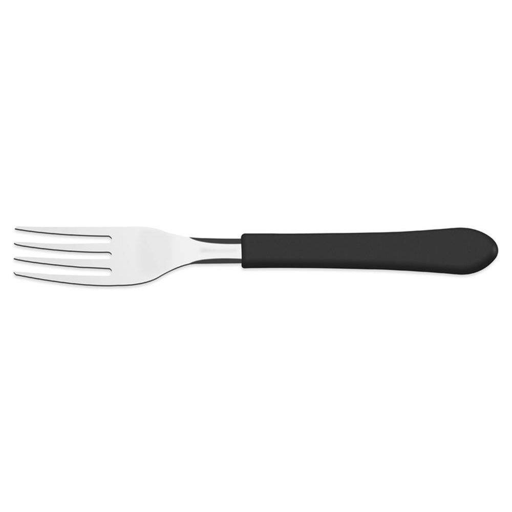 Garfo De Mesa Leme Preto Lamina De Aco Inox E Cabo De Polipropileno Tramontina