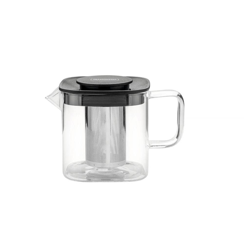 Bule Para Cha Em Vidro E Aco Inox Com Infusor 600 Ml Tramontina