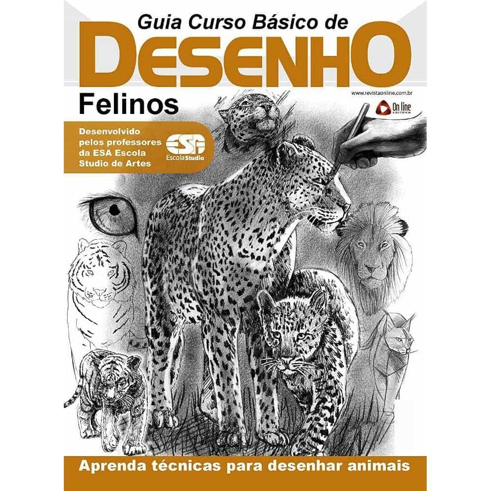 Revista Guia Curso Básico de Desenho Felinos