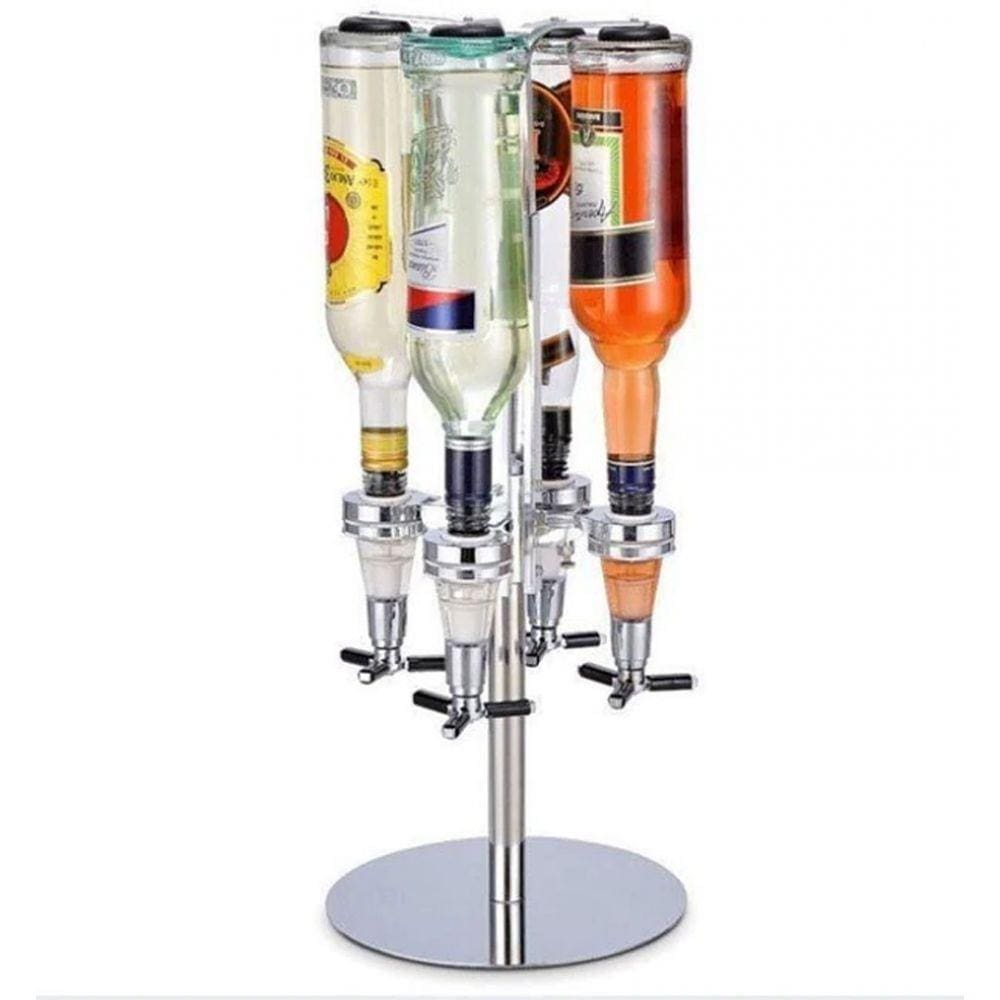 Porta Bebidas Giratório com Dosador Automático 4 Garrafas Lorben GT620