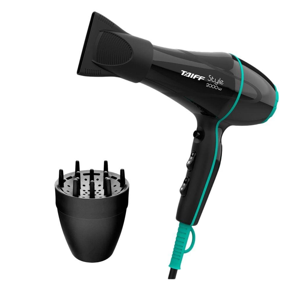 Kit Taiff Secador Profissional Style 2000W Preto + Difusor Taiff Novo