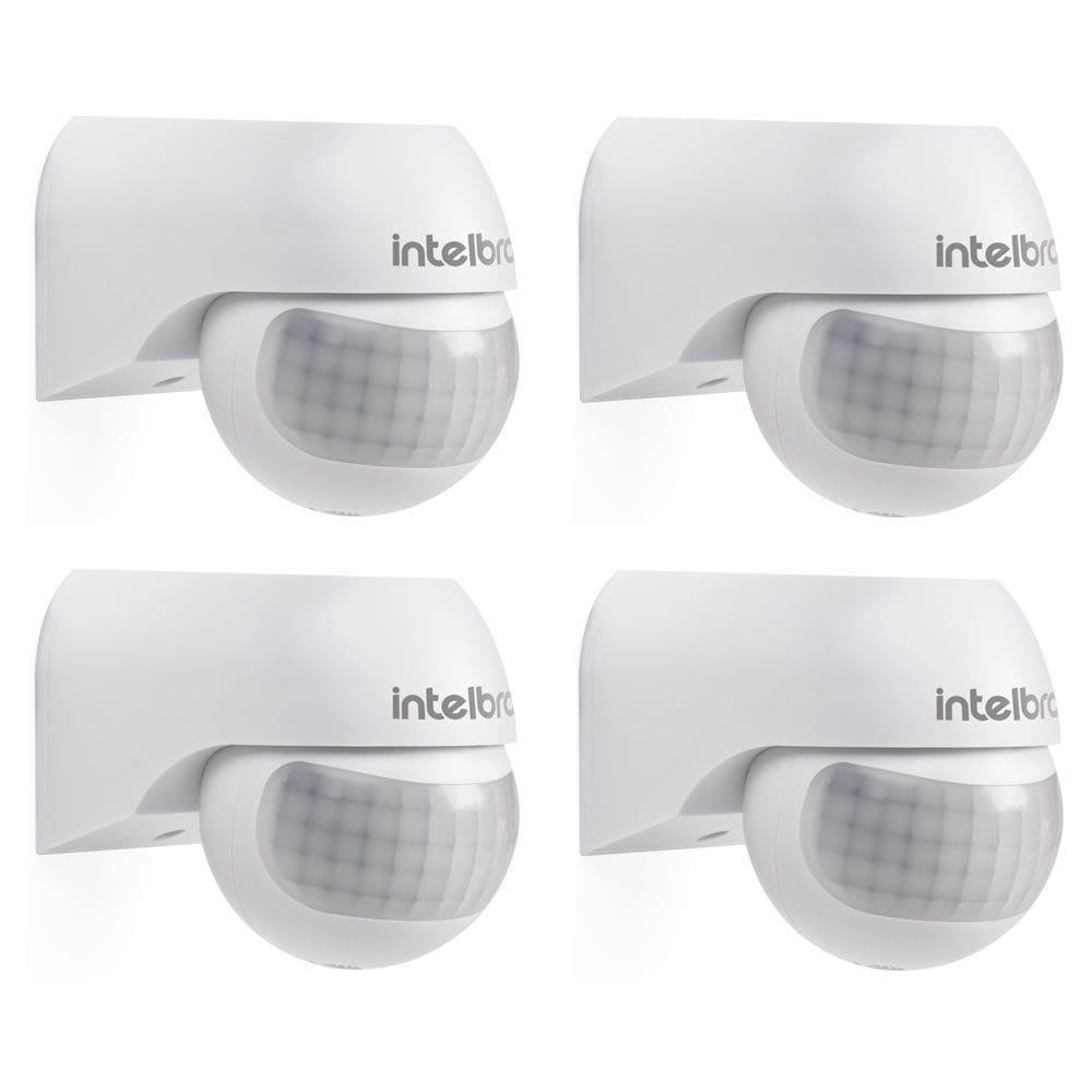 Kit 04 Sensores De Presença De Parede 180° Fotocélula ESP 180 Intelbras