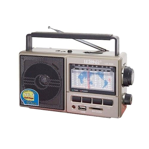 Rádio AM/FM 11 Bandas Pendrive Cartão de Memória LE-604 Menor preço em Rádio AM/FM 11 Bandas Pendrive Cartão de Memória LE-604