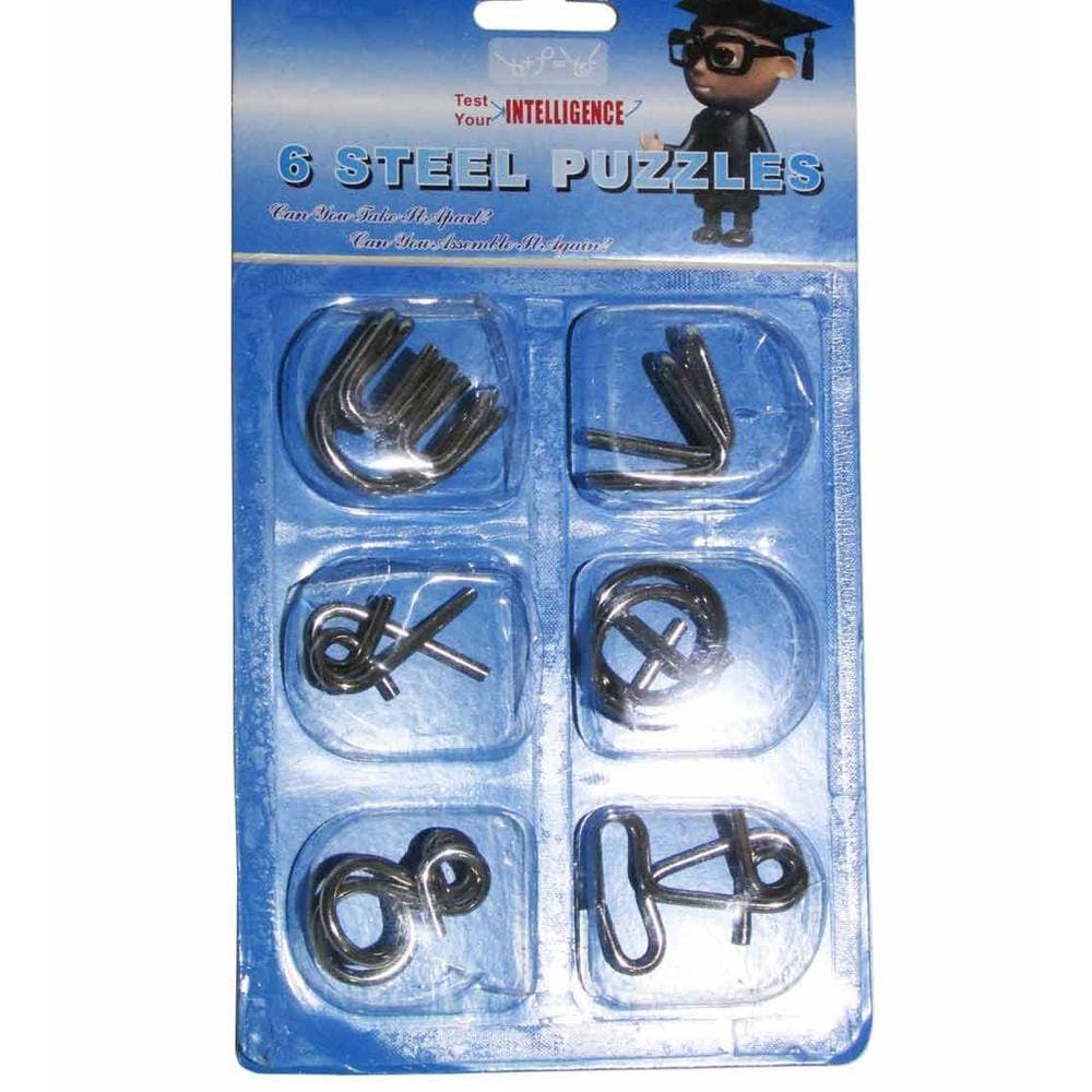 Quebra Cabeça de Metal Enigma 6 Modelos - Stell Puzzle 