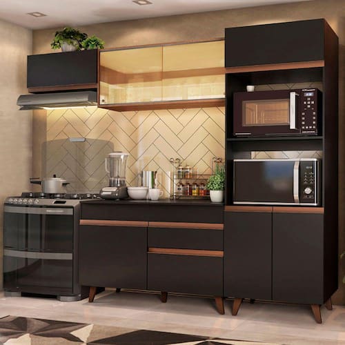 Cozinha Completa Madesa Reims XA260001 com Armário e Balcão - Preto/Rustic é boa?