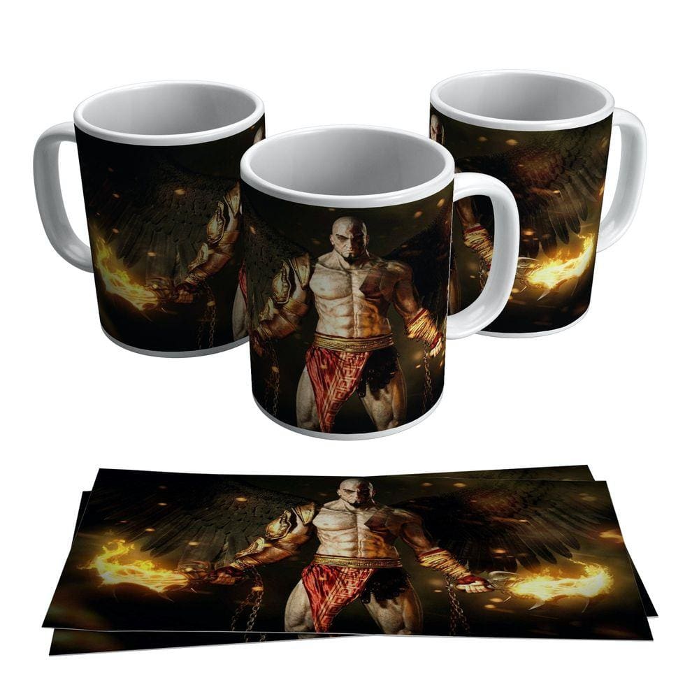 Caneca Kratos God of War Jogo Gamer Geek Game