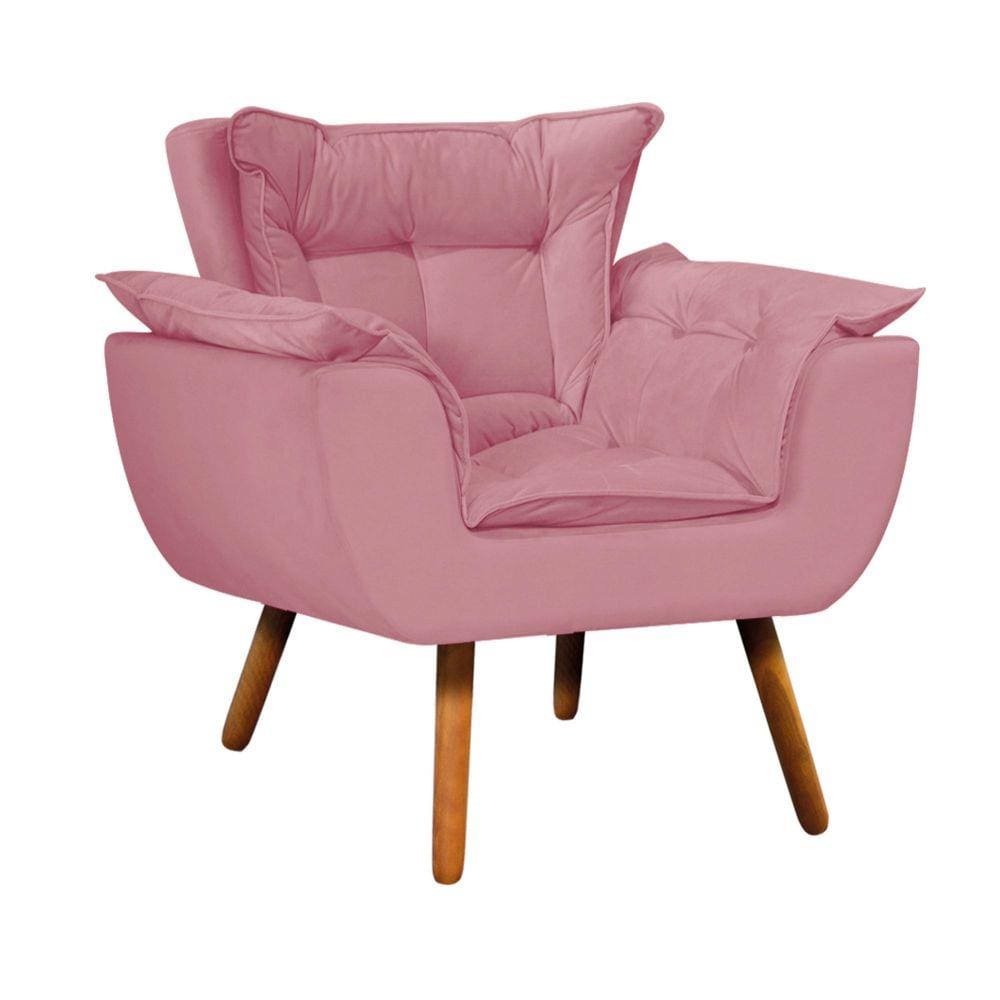 Poltrona Odisseia Suede Pés Palito - D`Rossi