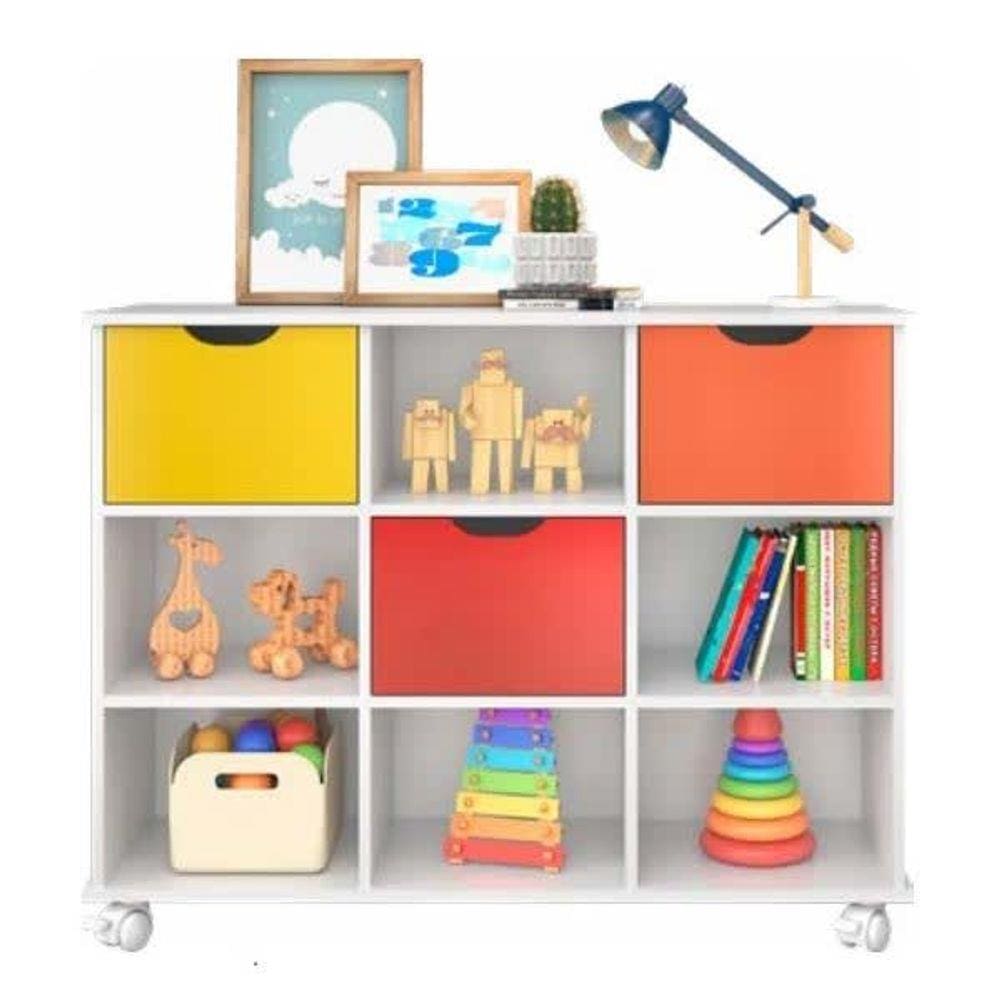 Nicho Organizador com 3 Gavetas Coloridas Q Movi