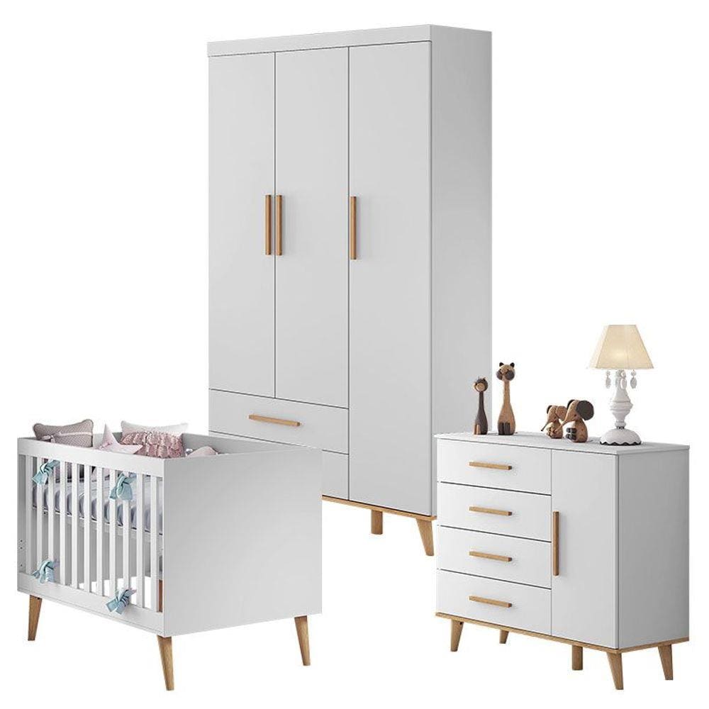 Quarto de Bebê Ludmila Branco Bétula - Carolina